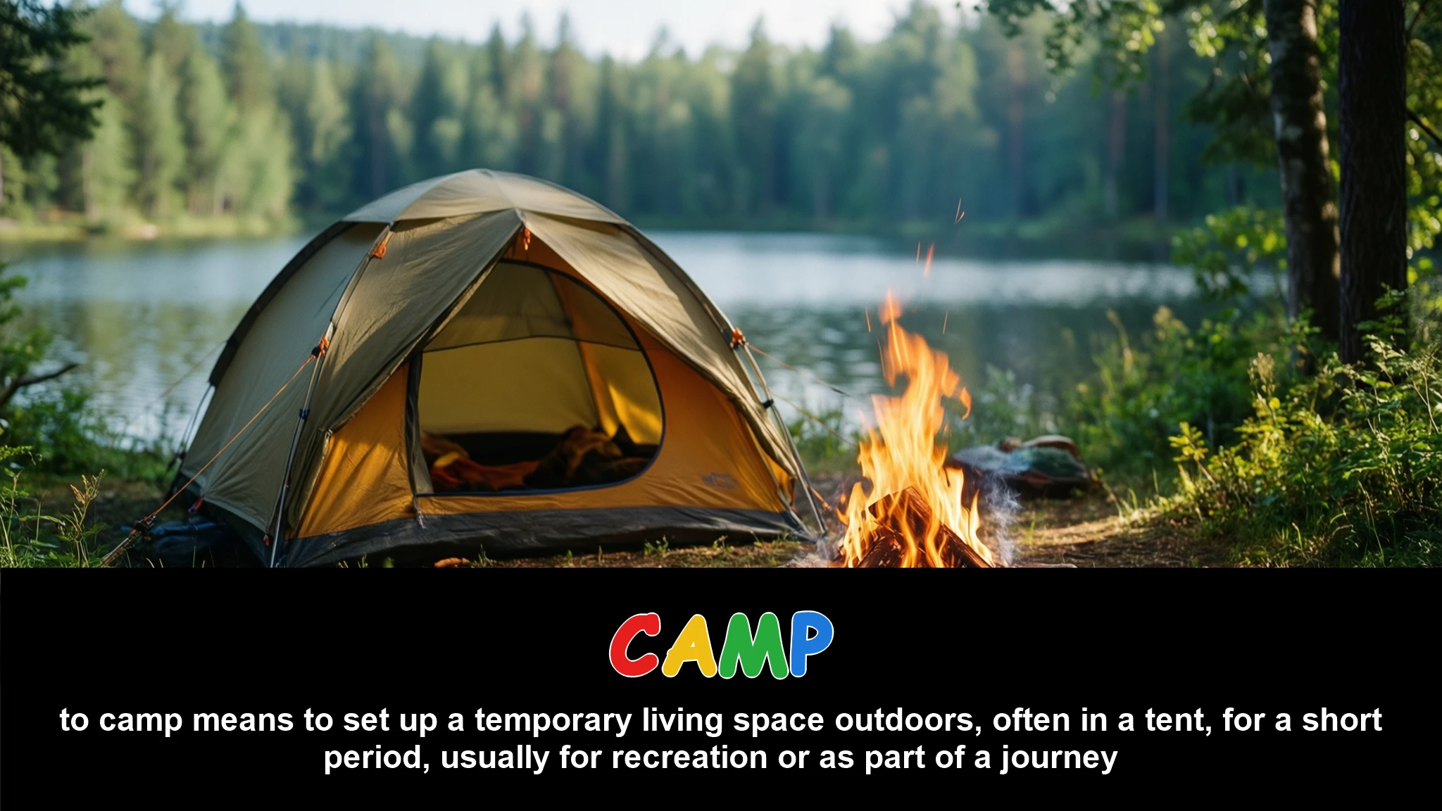 English Illustration for camp